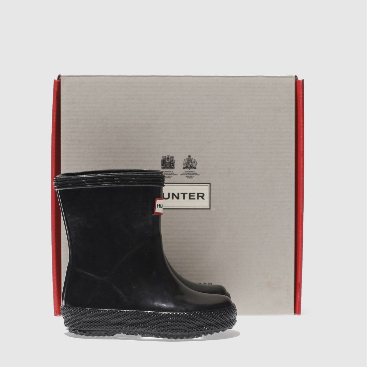 HUNTER BOOTS fekete első fényes kisgyermek csizma