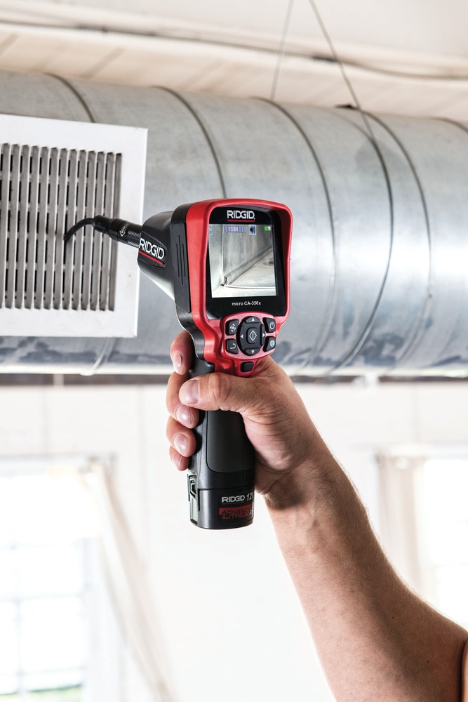 Caméra d'inspection Ridgid 63888 micro CA-350x avec Wi-Fi 230 V, batterie 12 V incluse