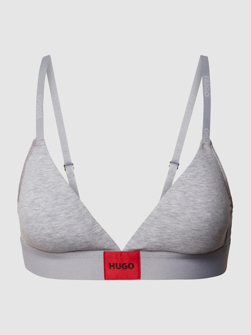 Triangel-BH mit Label-Patch Modell 'Triangle Red Label' in silber meliert