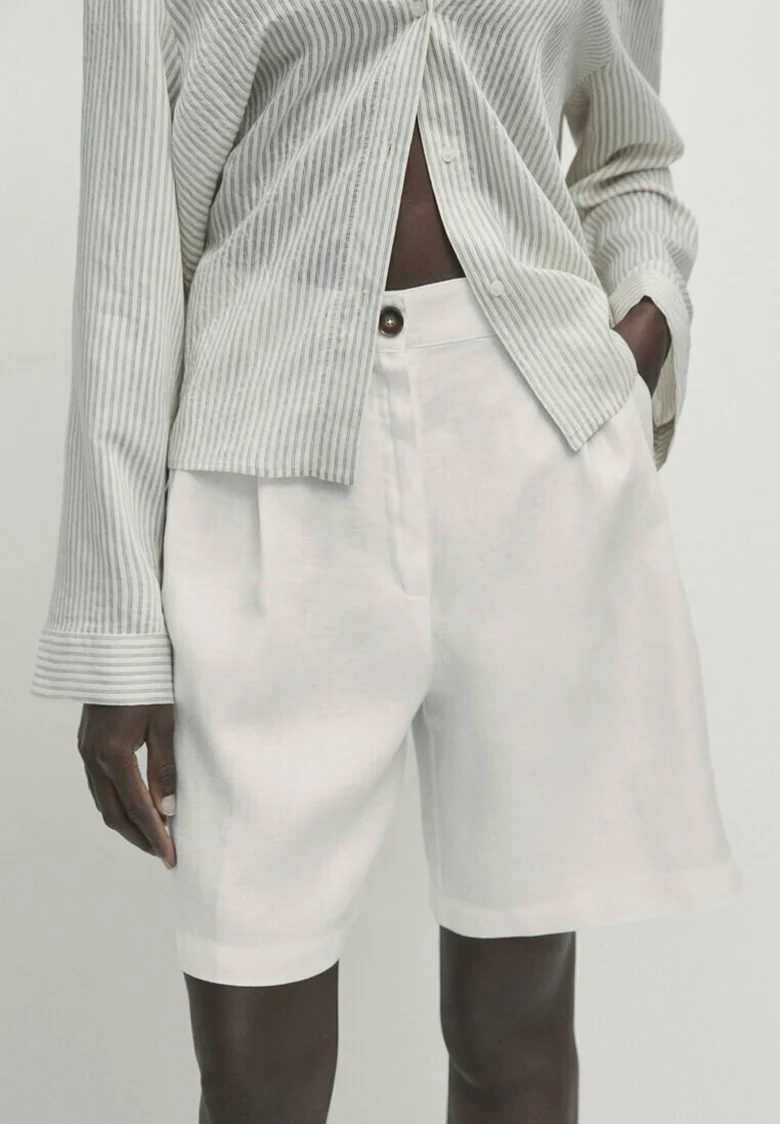 BERMUDA CON DOBLE PINZA Massimo Dutti - Shorts
