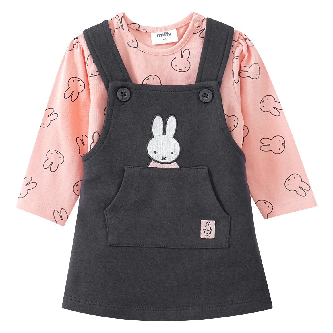 Miffy Latzkleid und Langarmshirt im Set