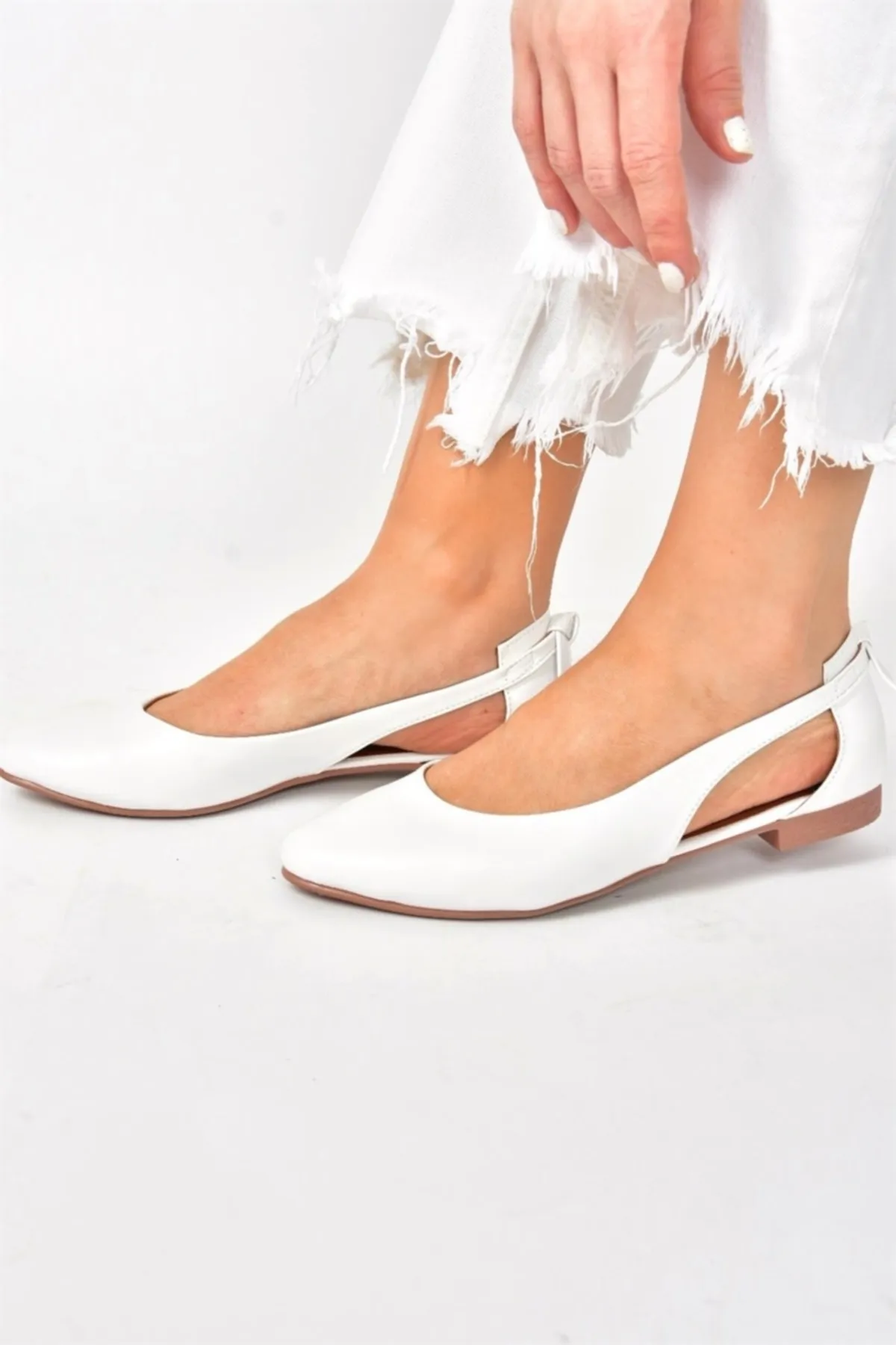 Fox Shoes  Weiße Damen Ballerina Ballerina H726324009