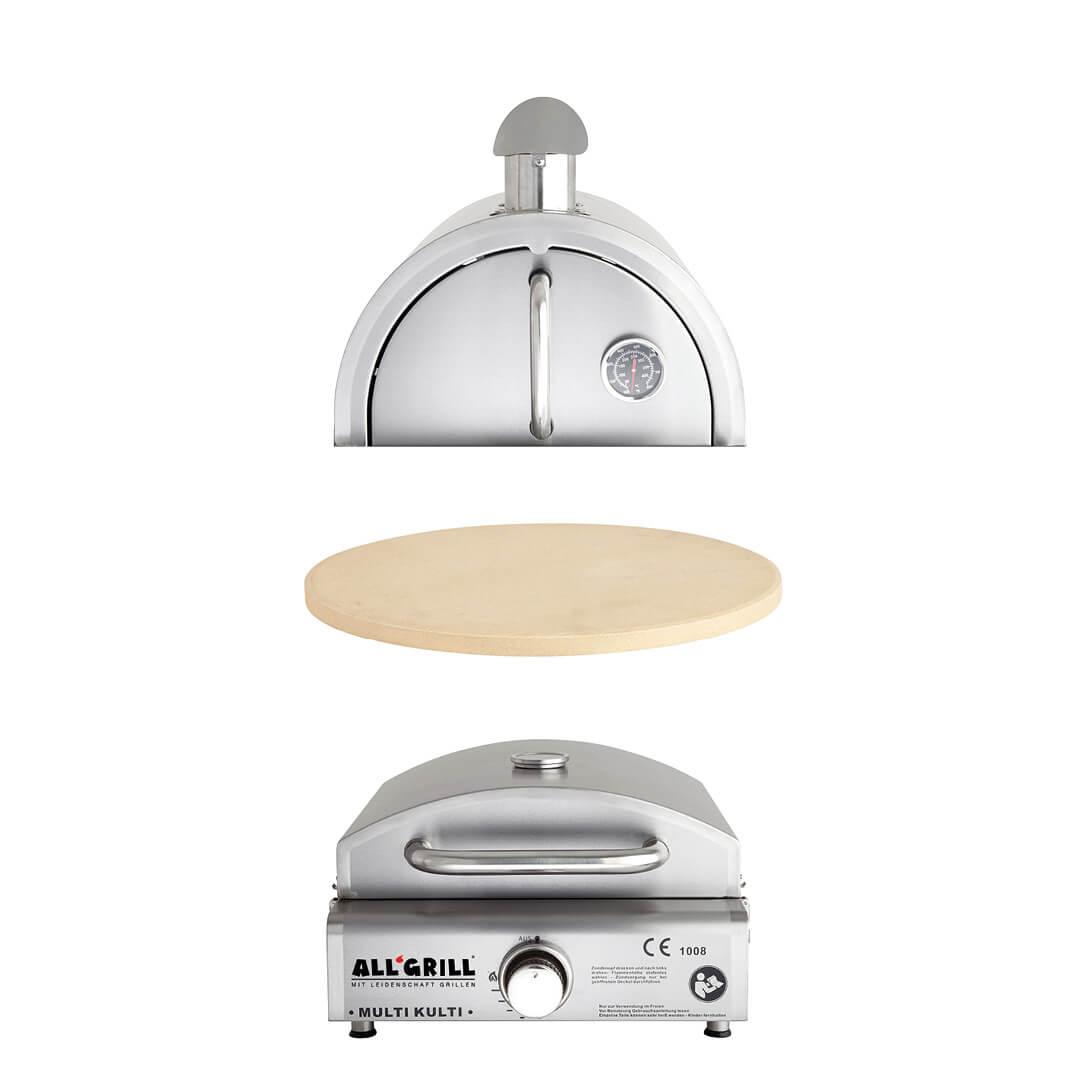 Allgrill Multi-Kulti Set 3 inkl. Pizzabackhaube und Pizzastein