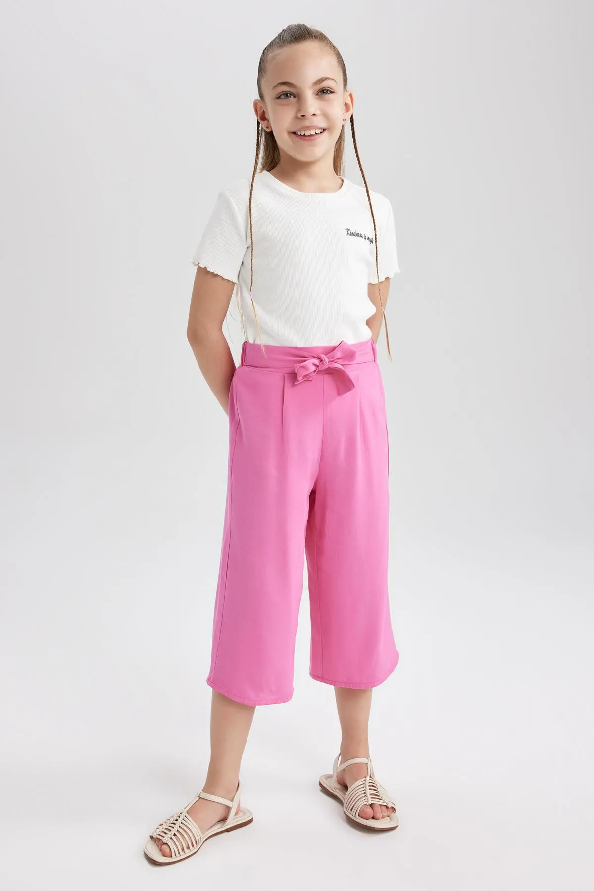 DeFacto  Mädchen-Culotte-Hose aus Viskose mit weitem Bein T3877a623hs