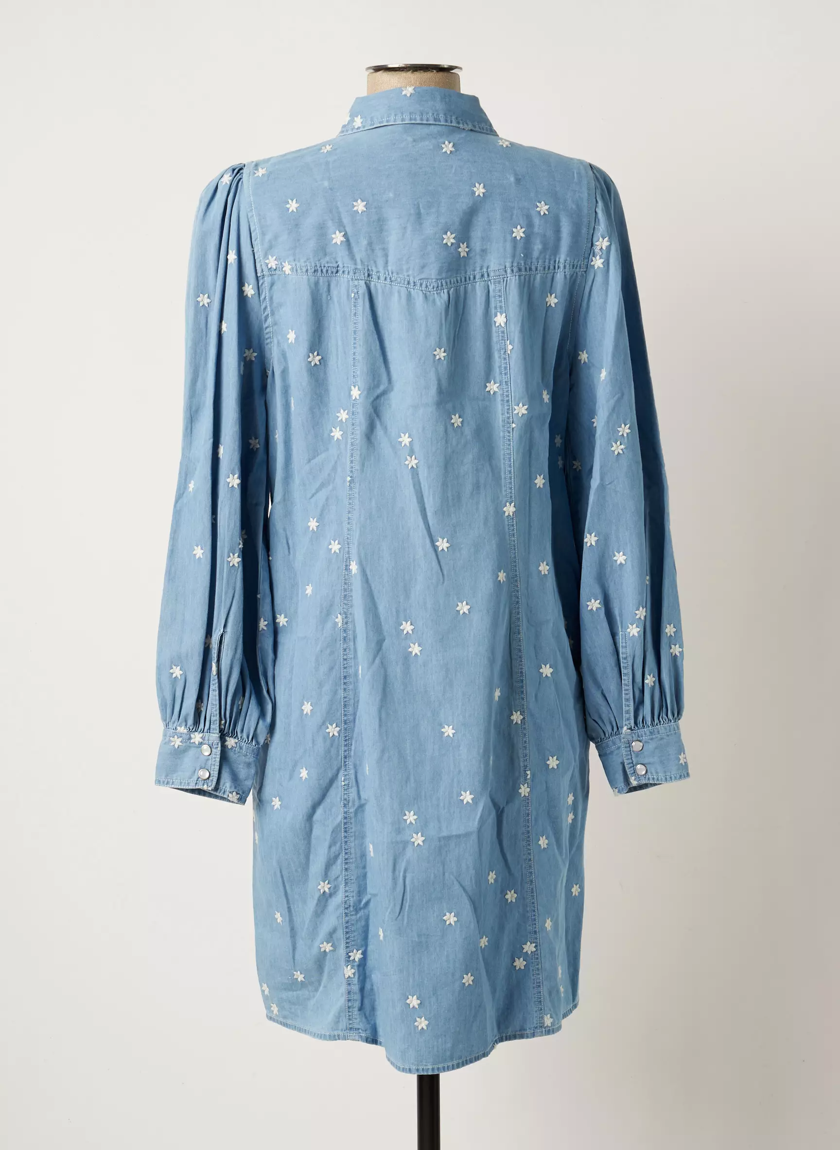 B Young Robes Mi Longues Femme couleur bleu