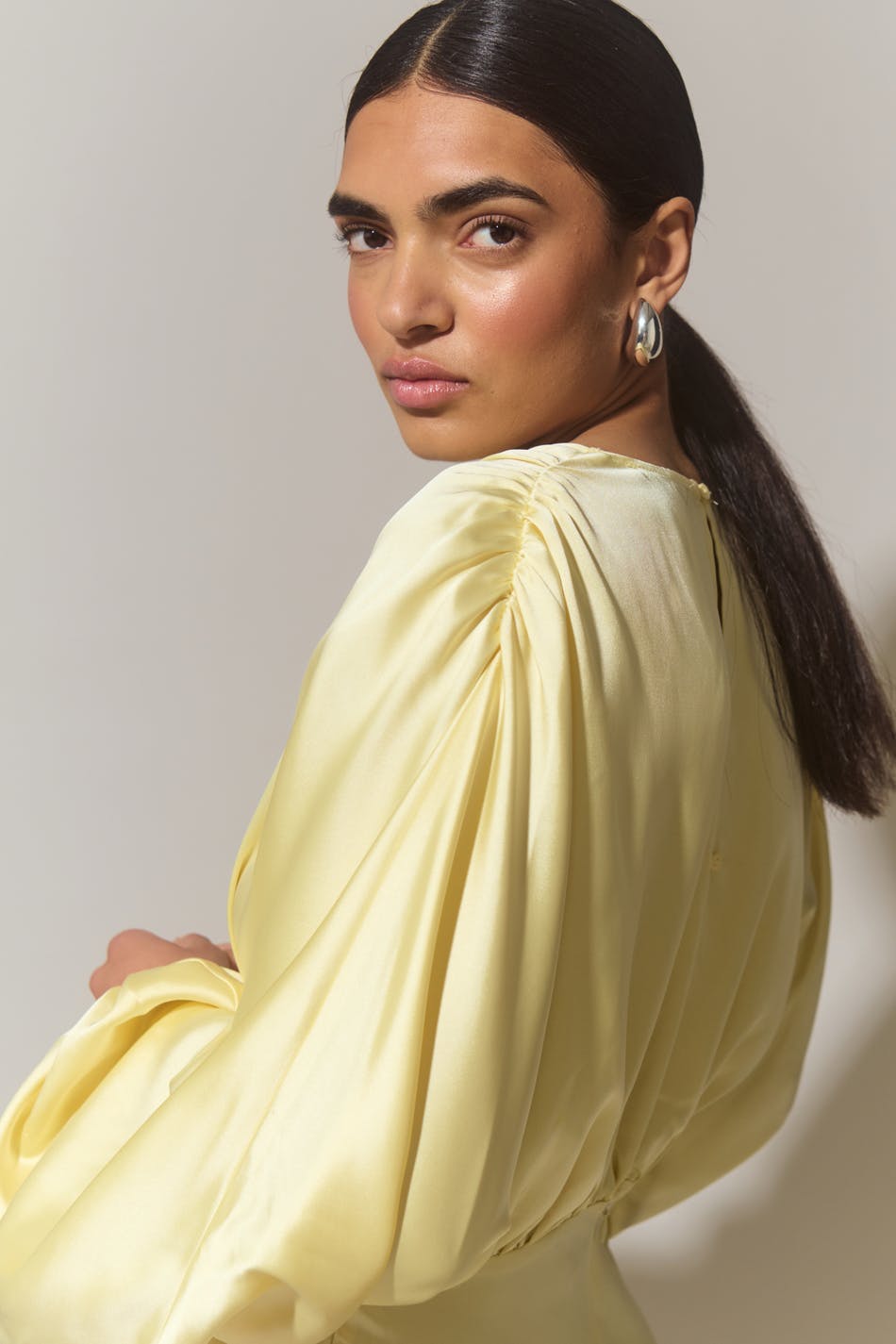 Satin midaxi dress