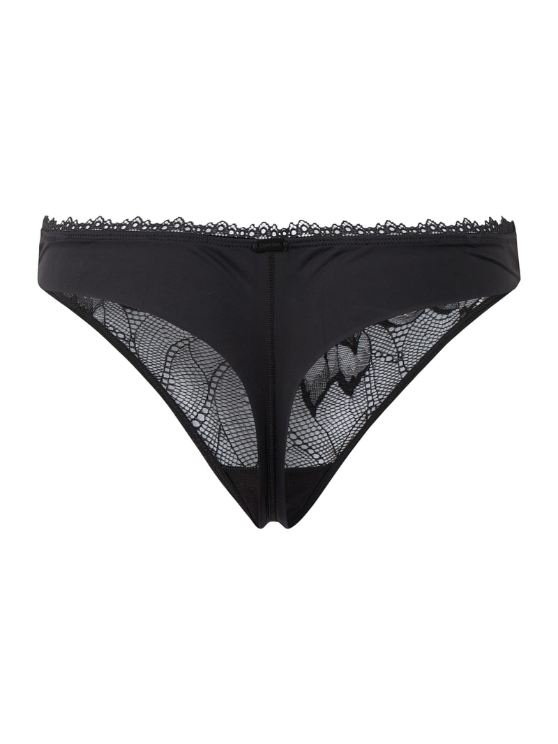 String aus Mikrofaser in schwarz