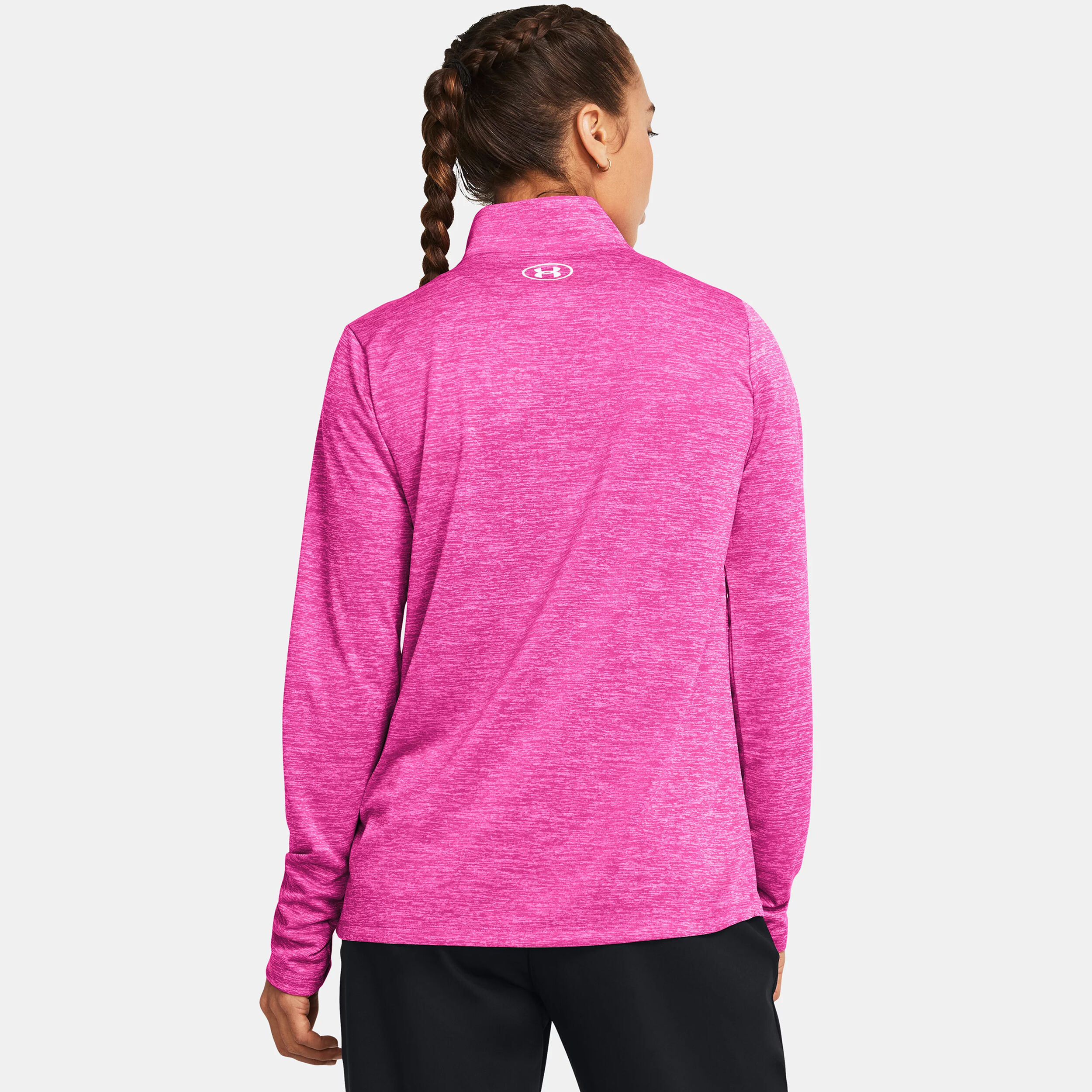 Tech Half-Zip Twist Longsleeve Damen - Pink