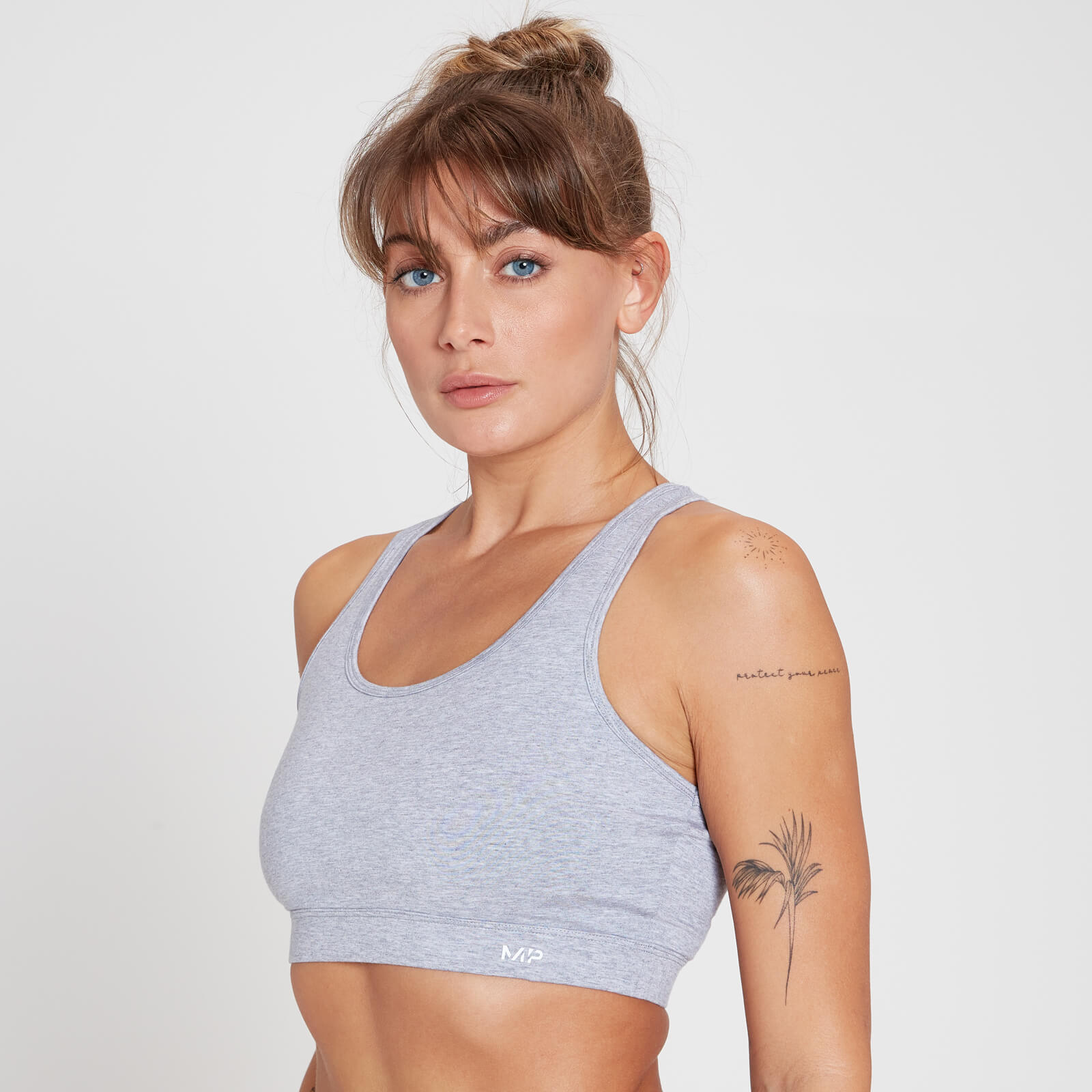 Brassière en coton MP pour femmes – Gris chiné