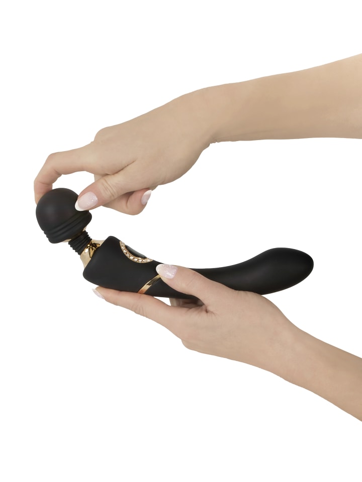 Cleopatra Massagestab Wand Massager in schwarz günstig kaufen 24 cm