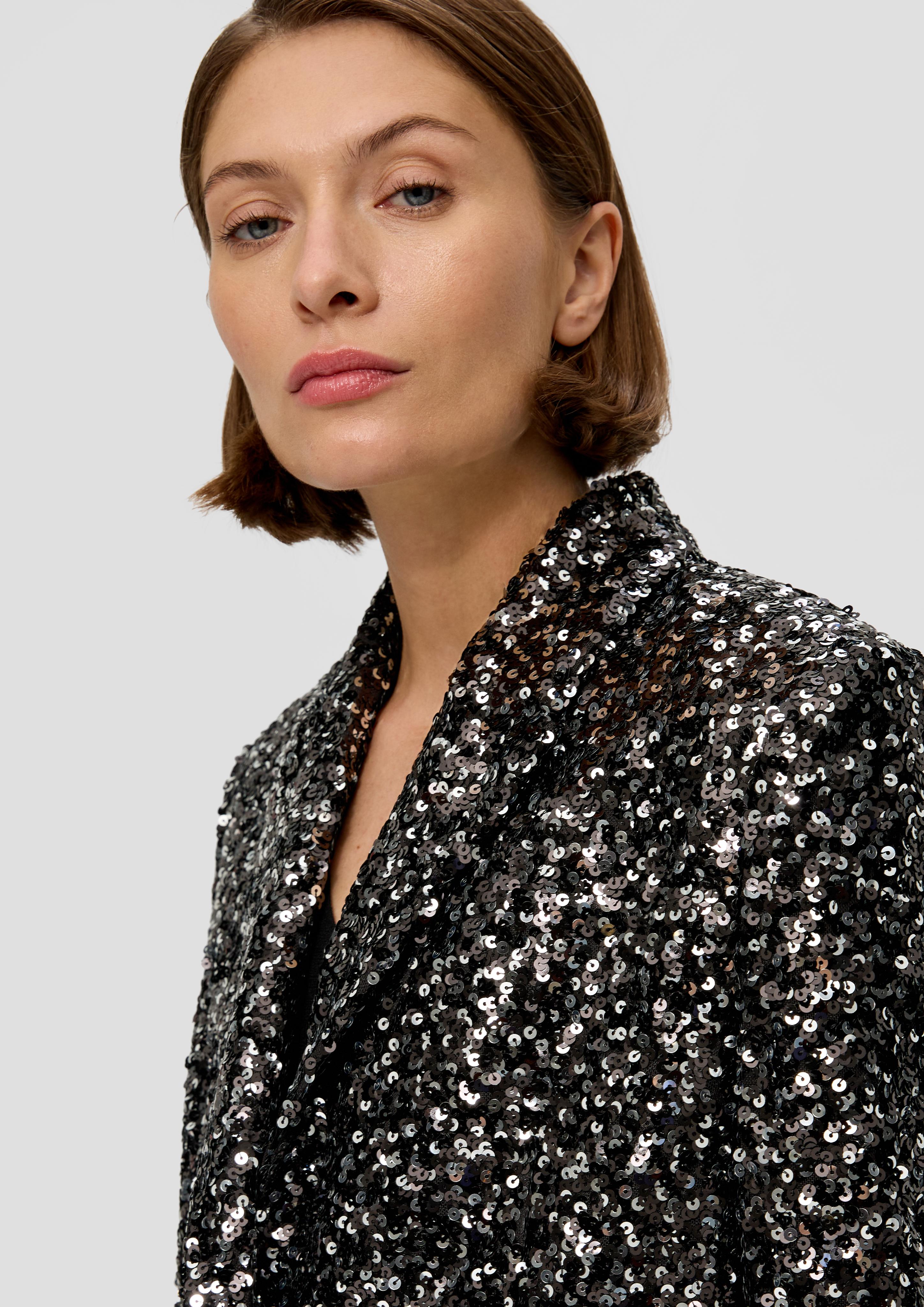 Klassischer Blazer mit Pailletten  2136837-9999