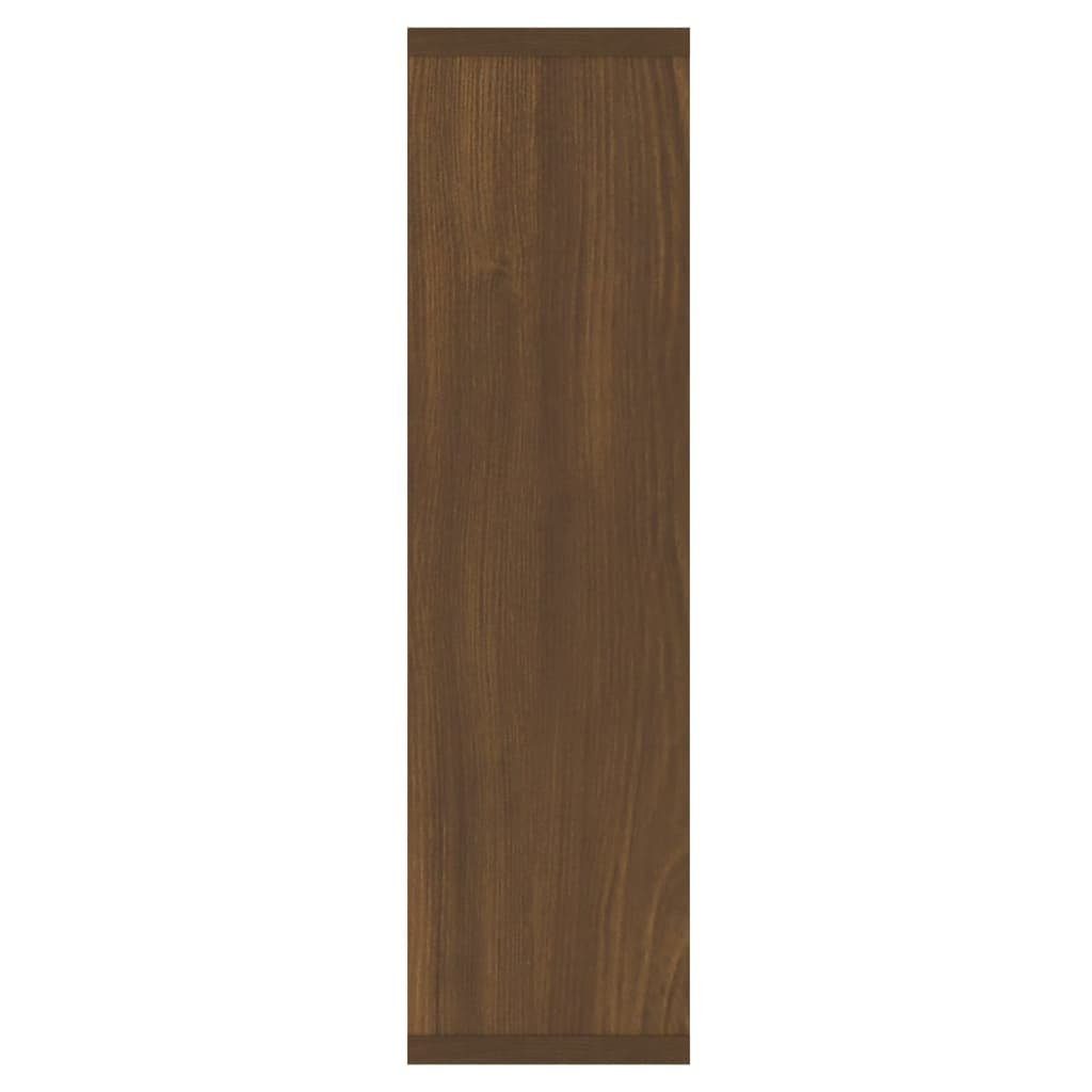 vidaXL Badezimmerspiegelschrank Spiegelschrank mit LED Braun Eiche-Optik 76x15x55 cm (1-St)