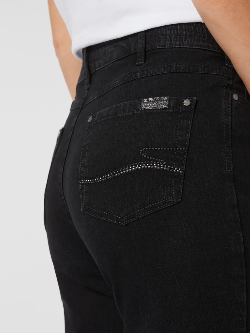 Comfort Fit Jeans mit Stretch-Anteil Modell 'Greta' in schwarz