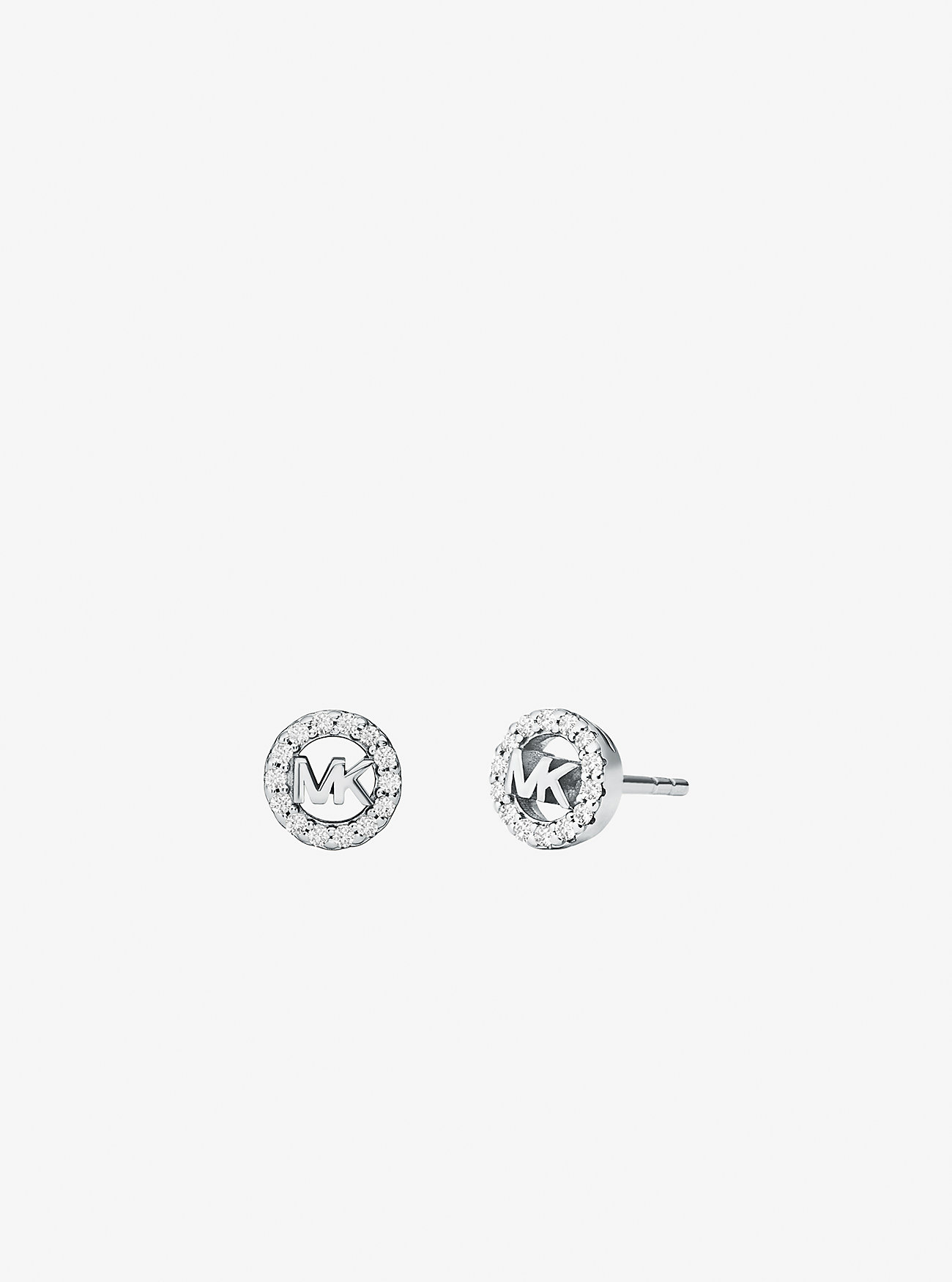Fulton Gavesett med halskjede og øredobber belagt med edelmetall i sterlingsølv, pavé-logo - SØLV