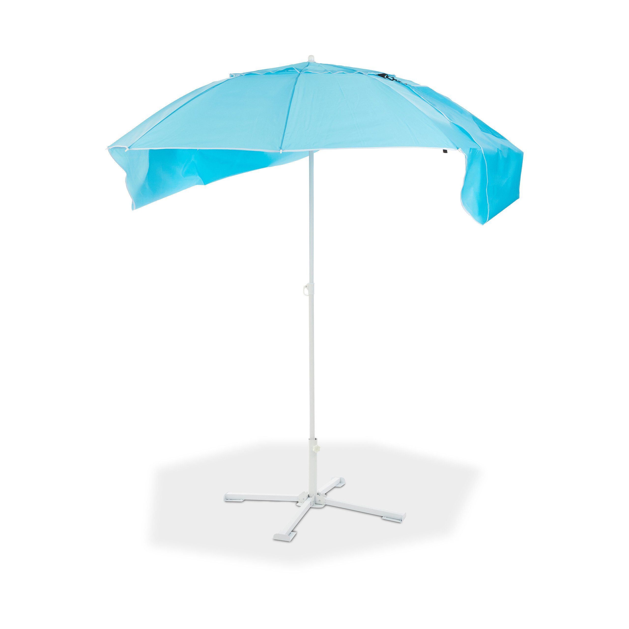 relaxdays Strandmuschel Sonnenschirm Strandmuschel 2 in 1