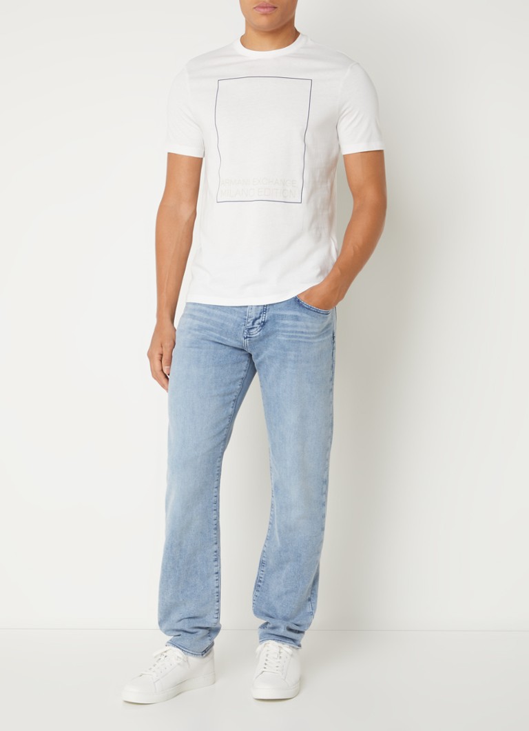 Armani Exchange slim fit jeans med sidelommer og lett vask