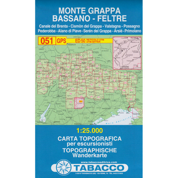 TABACCO 051 MONTE GRAPPA-BASSANO - Wanderkarte