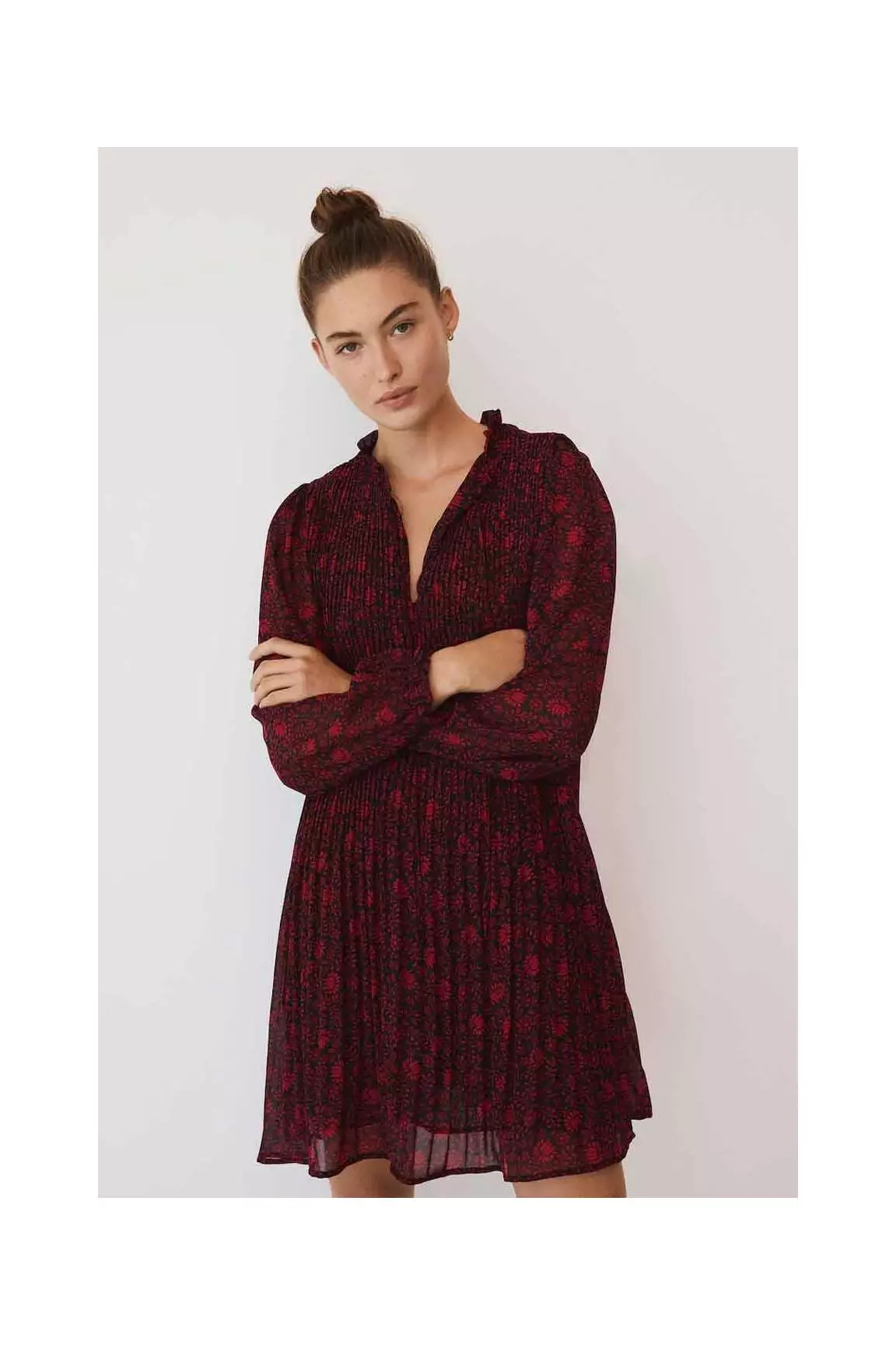 Mango Robes Mi Longues Femme couleur rouge