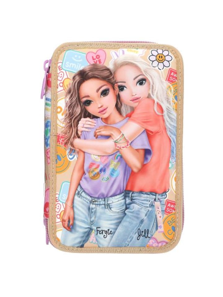 Depesche 3-Fach Federtasche GIRL POWER inkl. Stifte TOPModel 7,5 x 13 x 20 cm in bunt günstig kaufen onesize