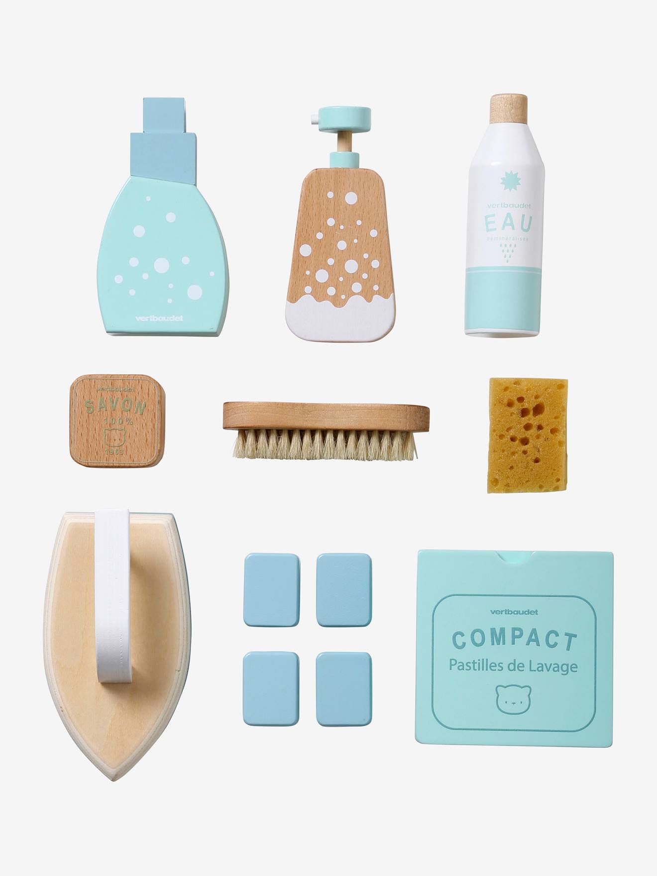 Kit produits ménagers en bois FSC® blanc