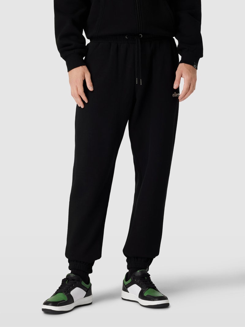 Sweatpants mit elastischem Bund in schwarz