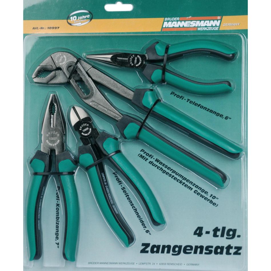 Brüder Mannesmann 10997 Tangenset 4 pièces