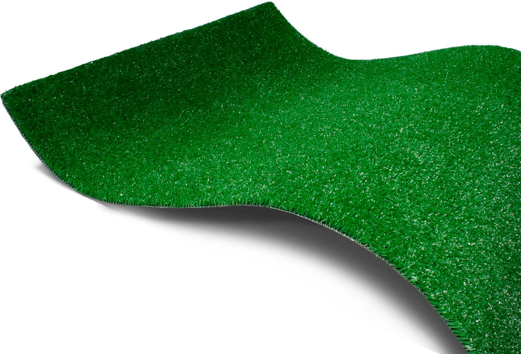 Kunstrasen Rasenteppich Siena, KONIFERA, rechteckig, Höhe: 7 mm, mit Drainagefunktion, ideal für Balkon & Terrasse
