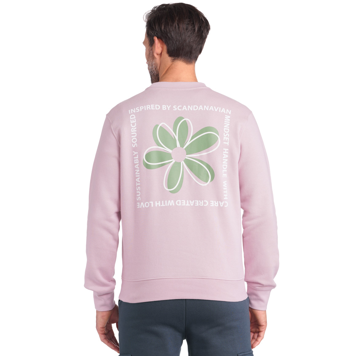 Herren Sweatshirt mit gummiertem Print