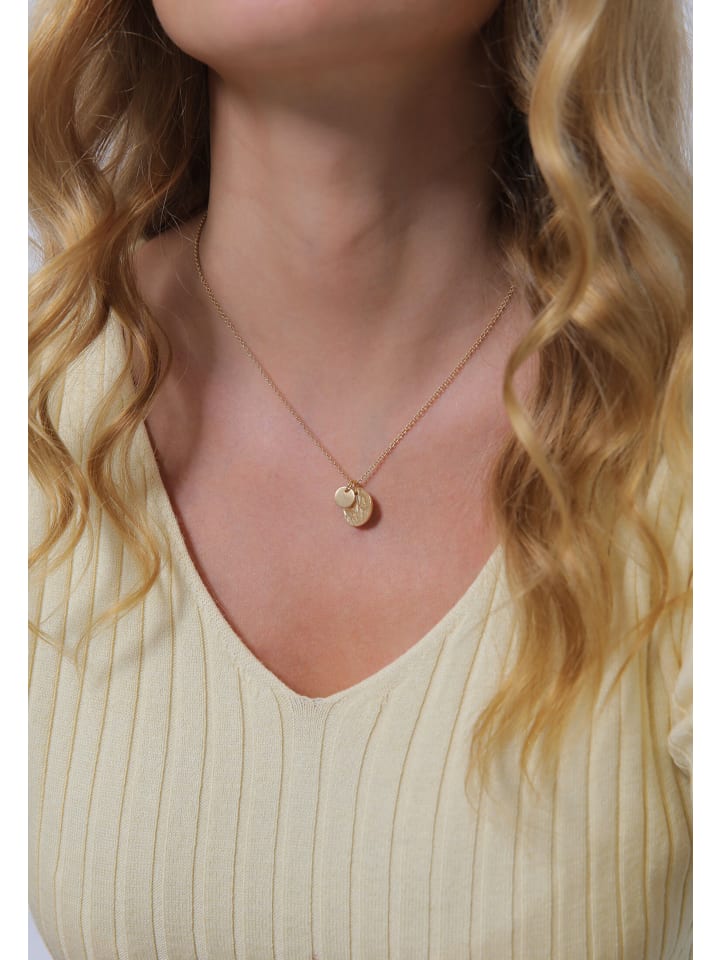 Elli Halskette 925 Sterling Silber Geo, Plättchen in Gold günstig kaufen