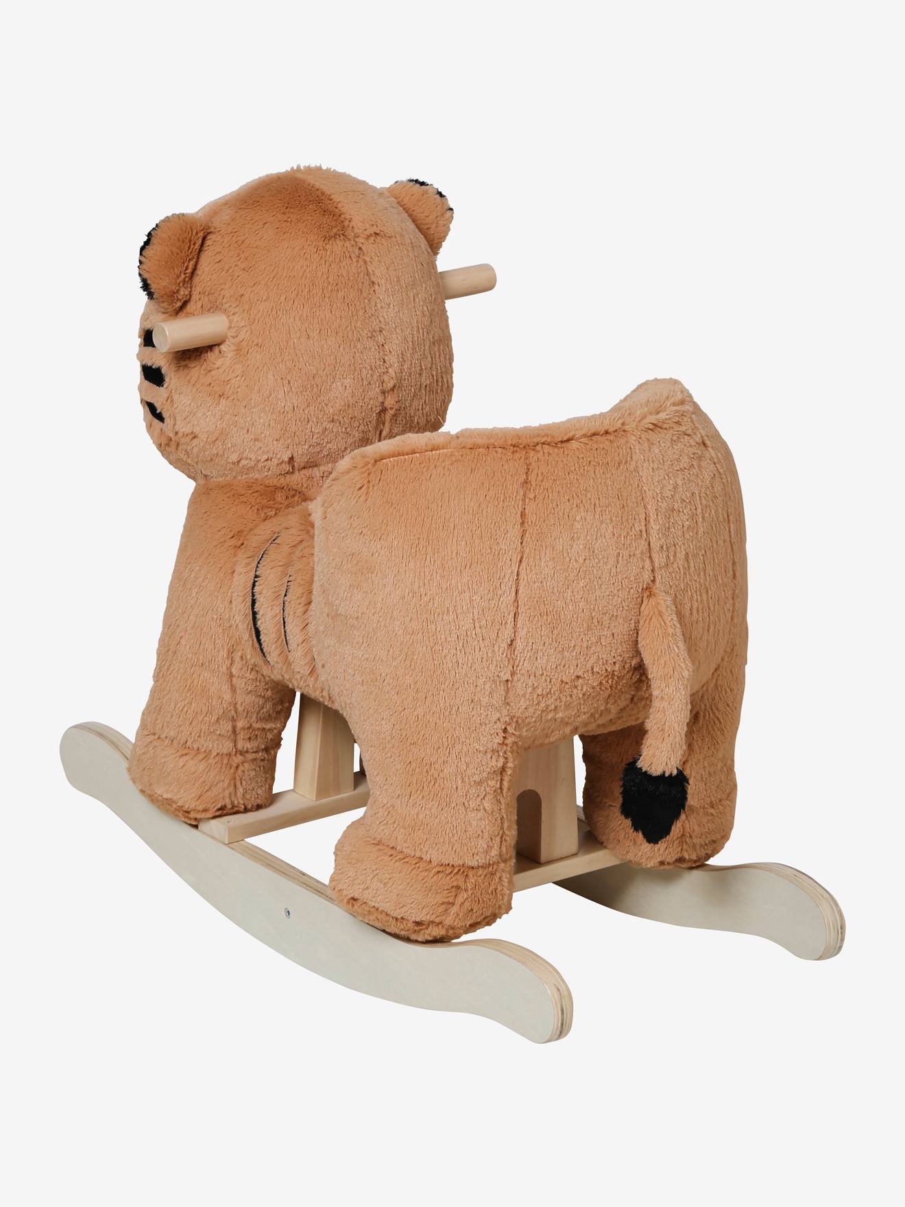 Tigre à bascule bébé en bois FSC® jaune