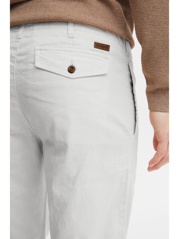 INDICODE Leinenhose IDIves 60017MM lange Hose mit Tunnelzug am Bund in Weiß günstig kaufen