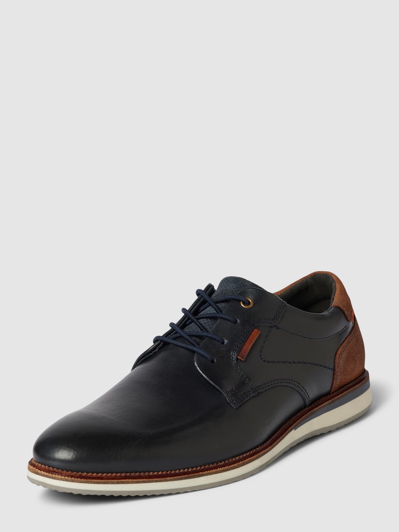 Schnürschuhe mit Label-Details in marineblau