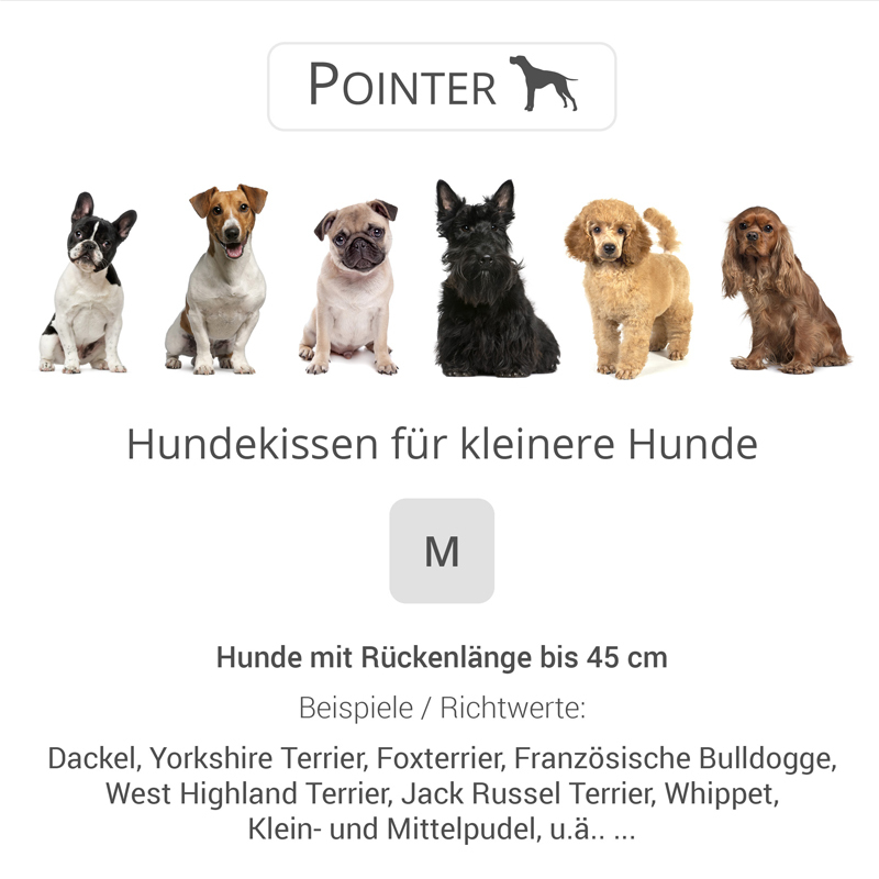 Pointer Hundekissen Pointer Liegekissen khaki M