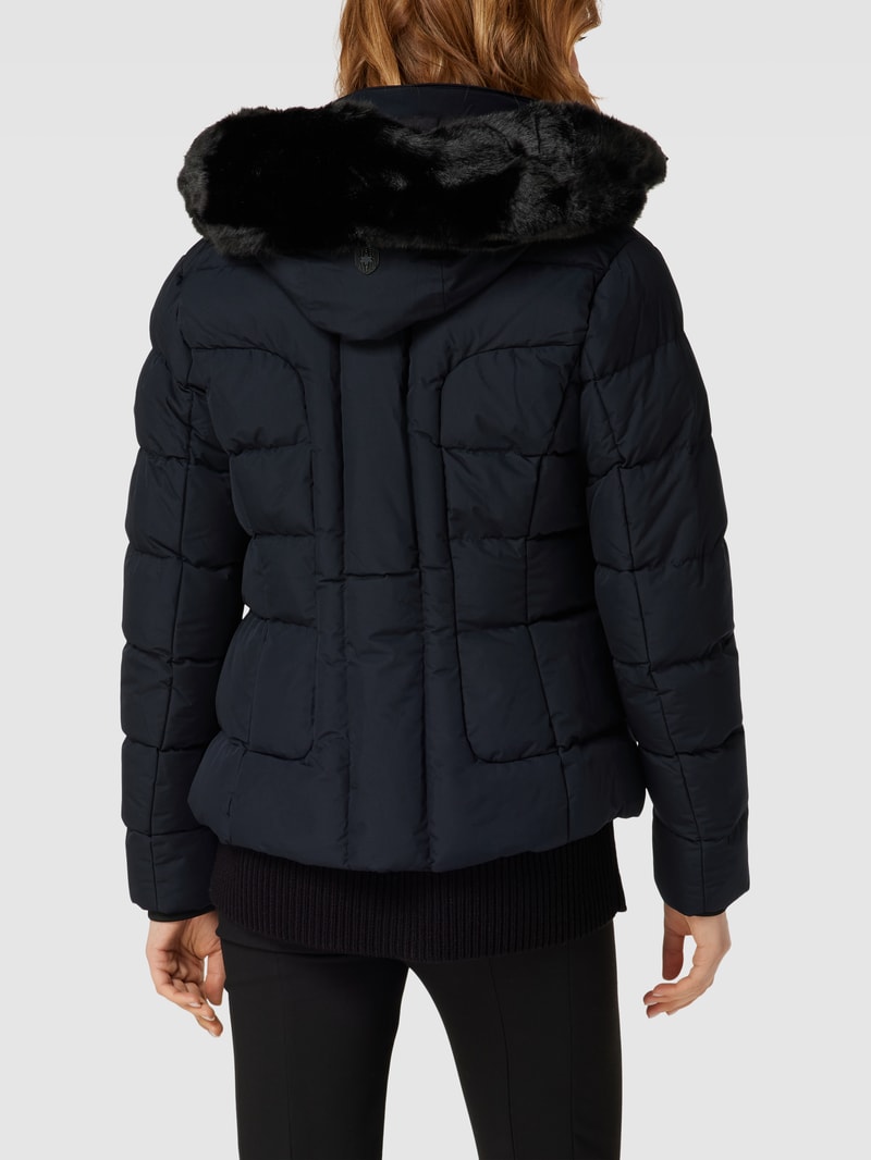 Funktionsjacke mit abnehmbarer Kapuze Modell 'Belvitesse Short' in marineblau