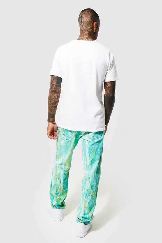 Lockere gemusterte Jeans