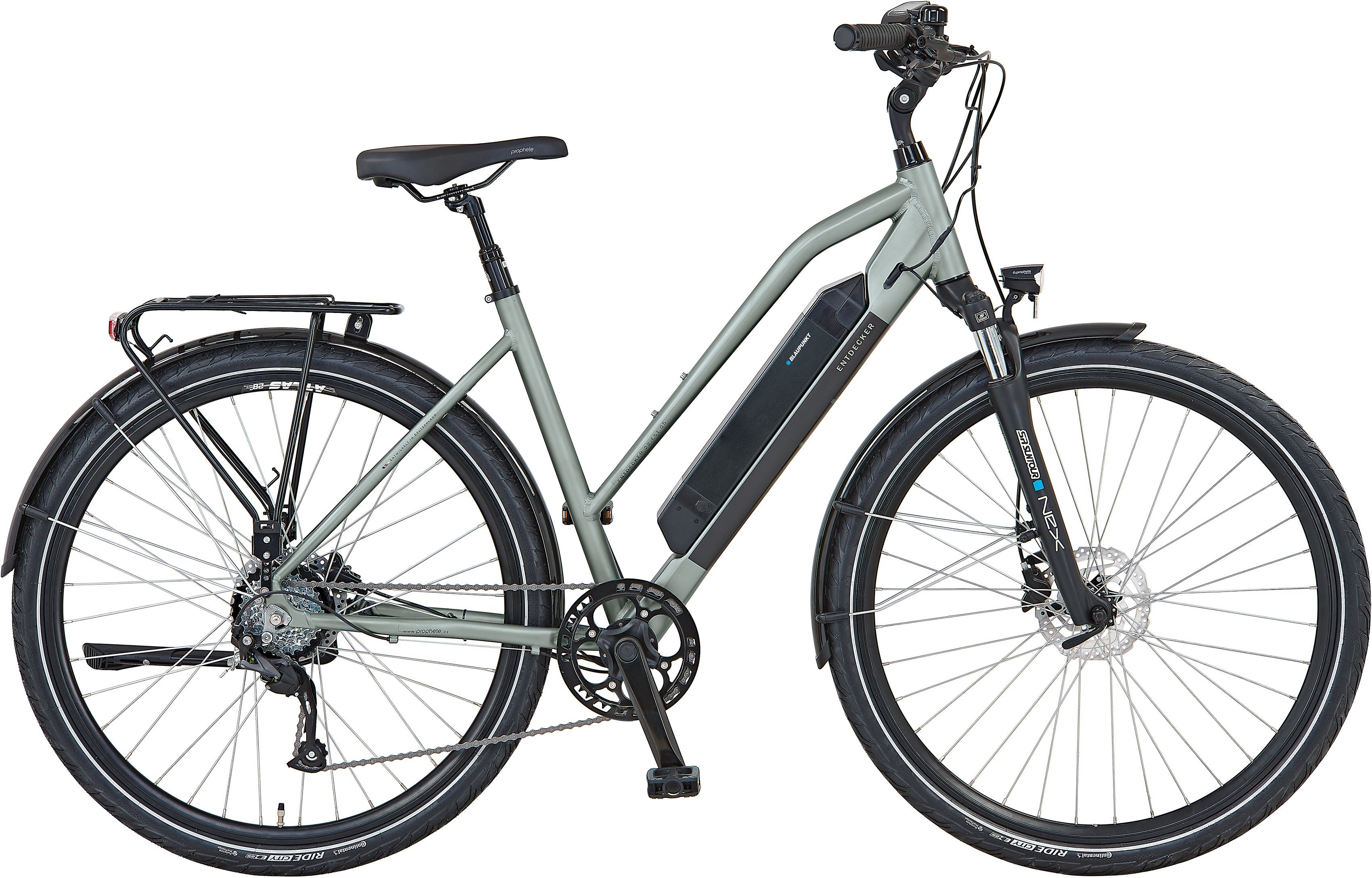 Prophete E-Bike ENTDECKER 22.EST.05, 8 Gang Shimano Altus Schaltwerk, Kettenschaltung, Heckmotor, 418 Wh Akku
