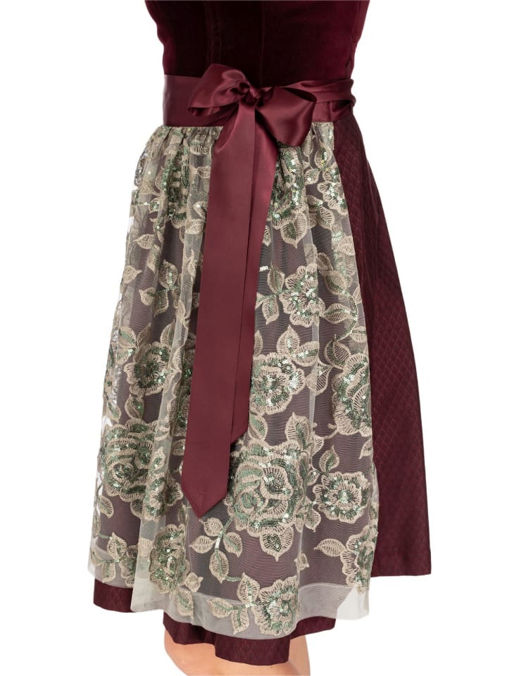 MarJo Mini Dirndl VEITSBRONN in weinrot günstig kaufen