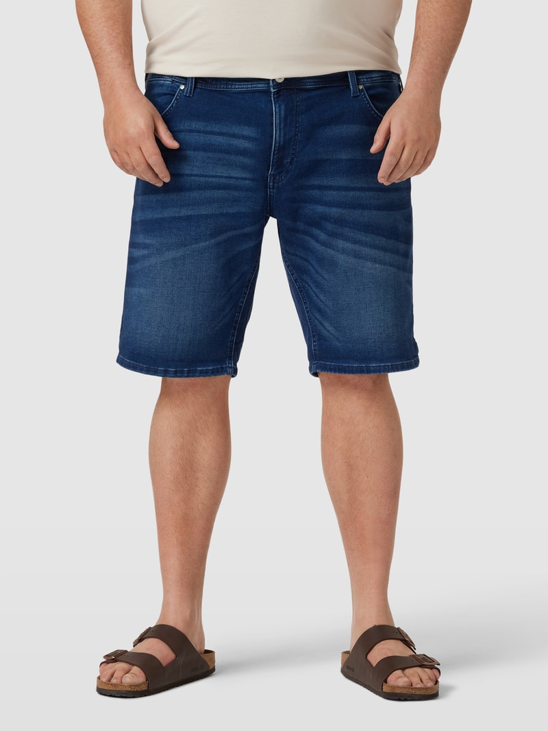 PLUS SIZE Jeansshorts mit Gesäßtaschen in marineblau meliert