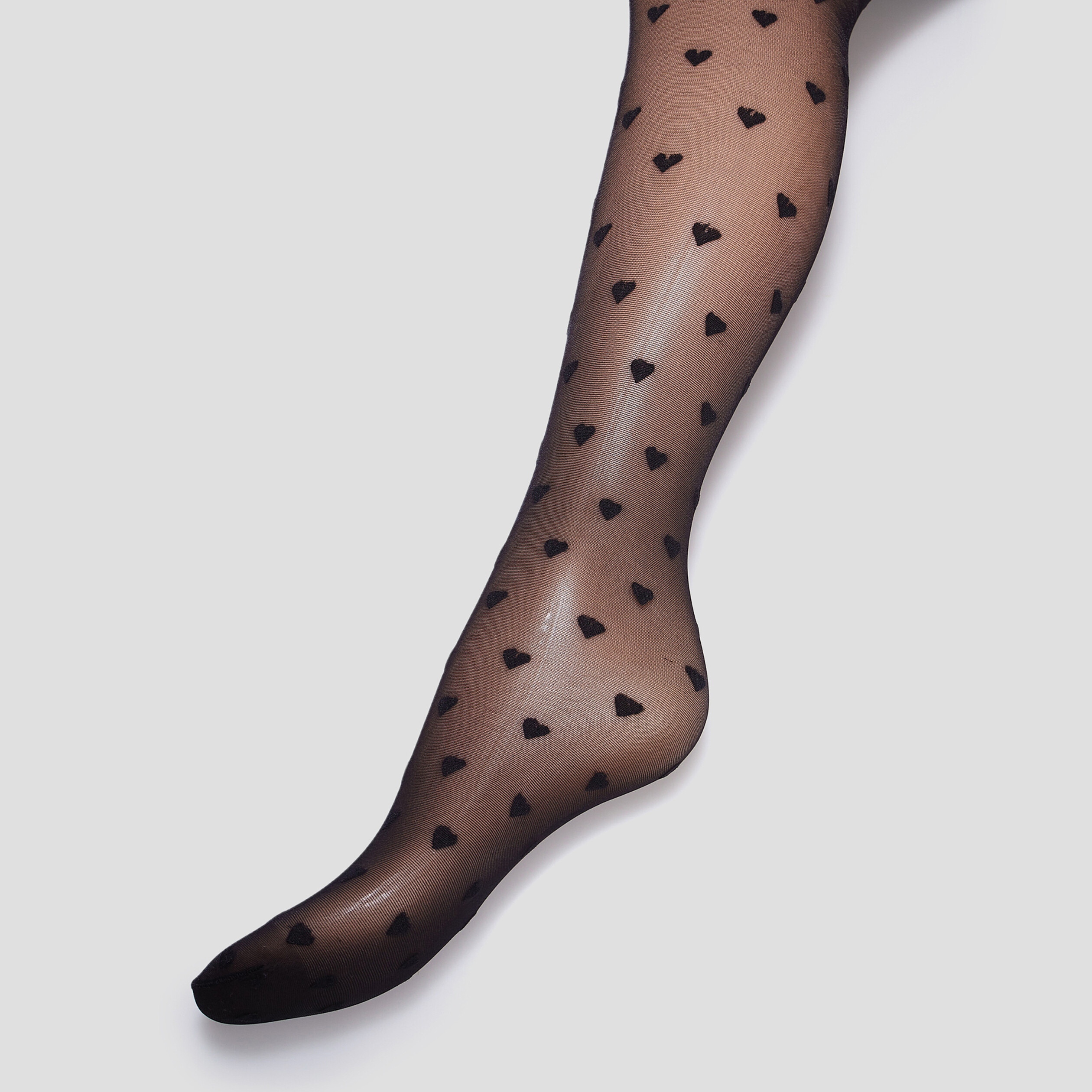 Collants transparents fantaisie noir femme | La Halle