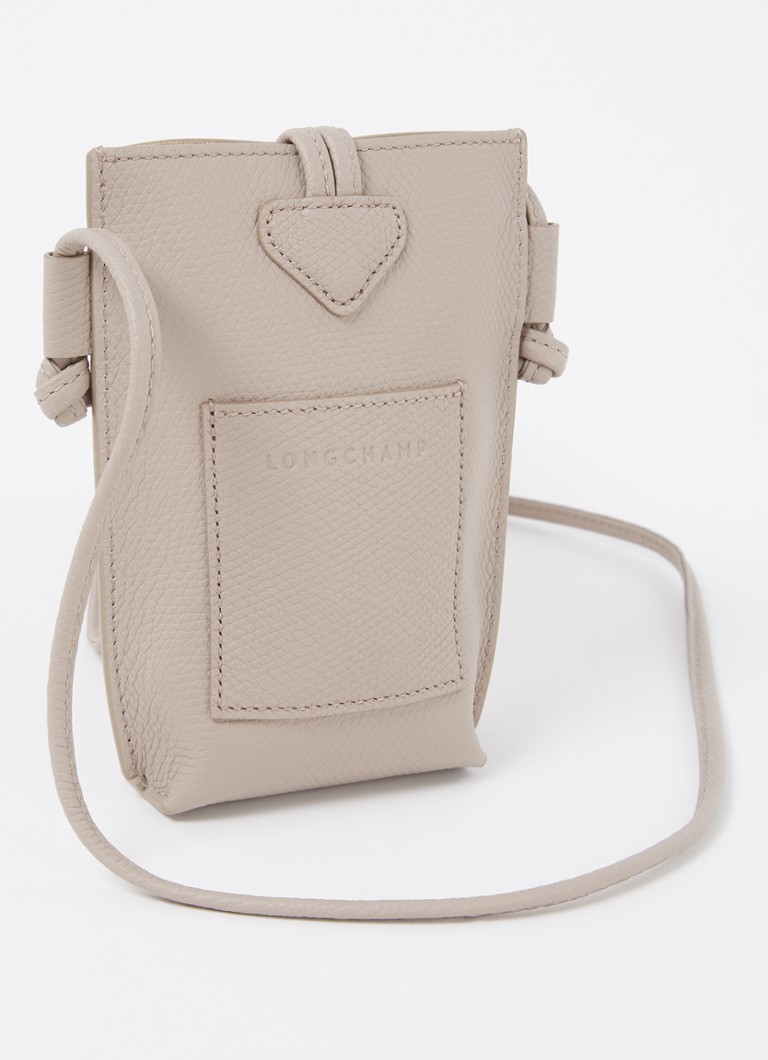 Longchamp Roseau leather crossbody phone case