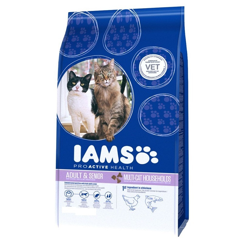 IAMS Trockenfutter IAMS Multi-Cat Adult Huhn,Lachs 15 kg