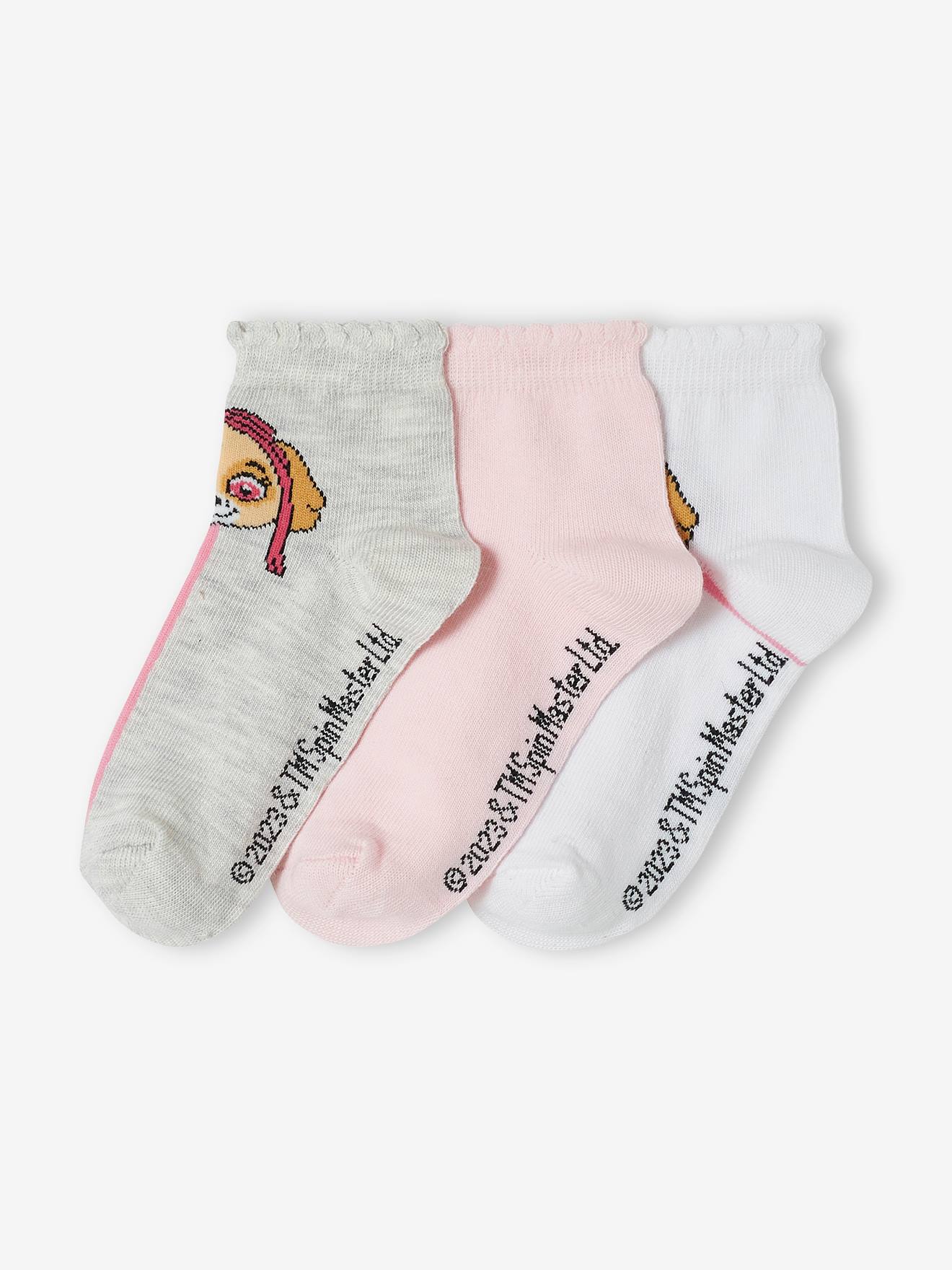 Lot de 3 paires de mi-chaussettes fille Pat'Patrouille® lot rose
