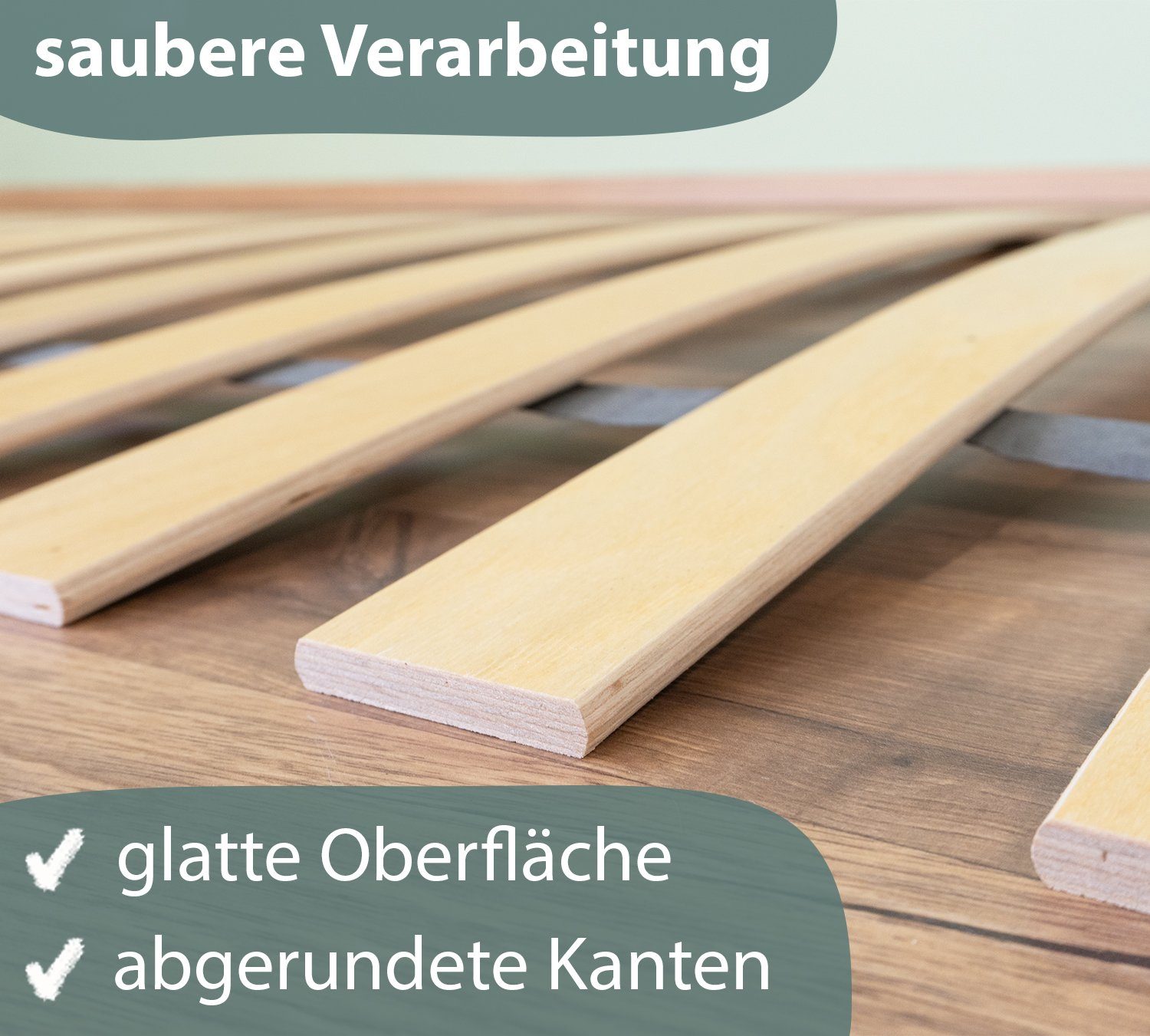 Rollrost Comfort Plus I GRATIS Lieferung, Alcube, Kopfteil nicht verstellbar, Fußteil nicht verstellbar, Rolllattenrost 80x160 cm, Lattenrost Holzlatten