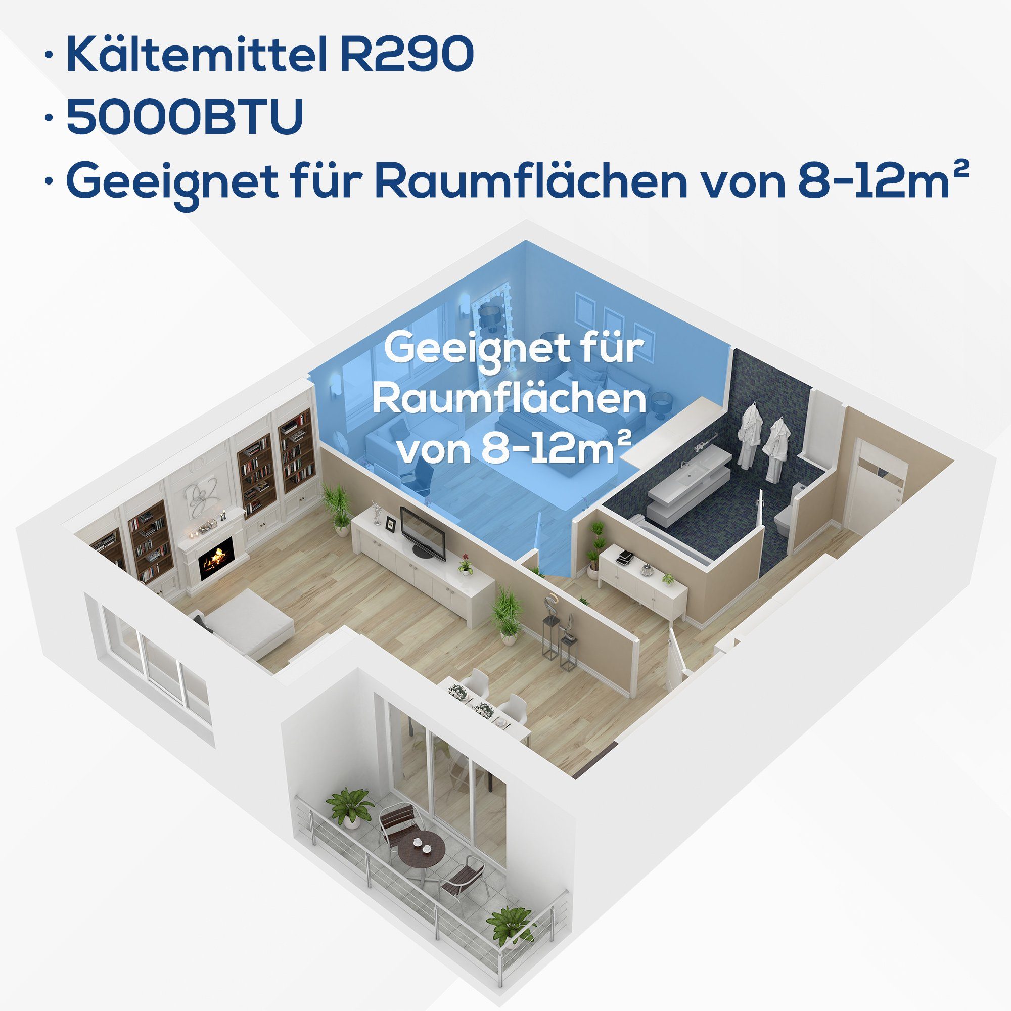HOMCOM 4-in-1-Klimagerät 823-012V90