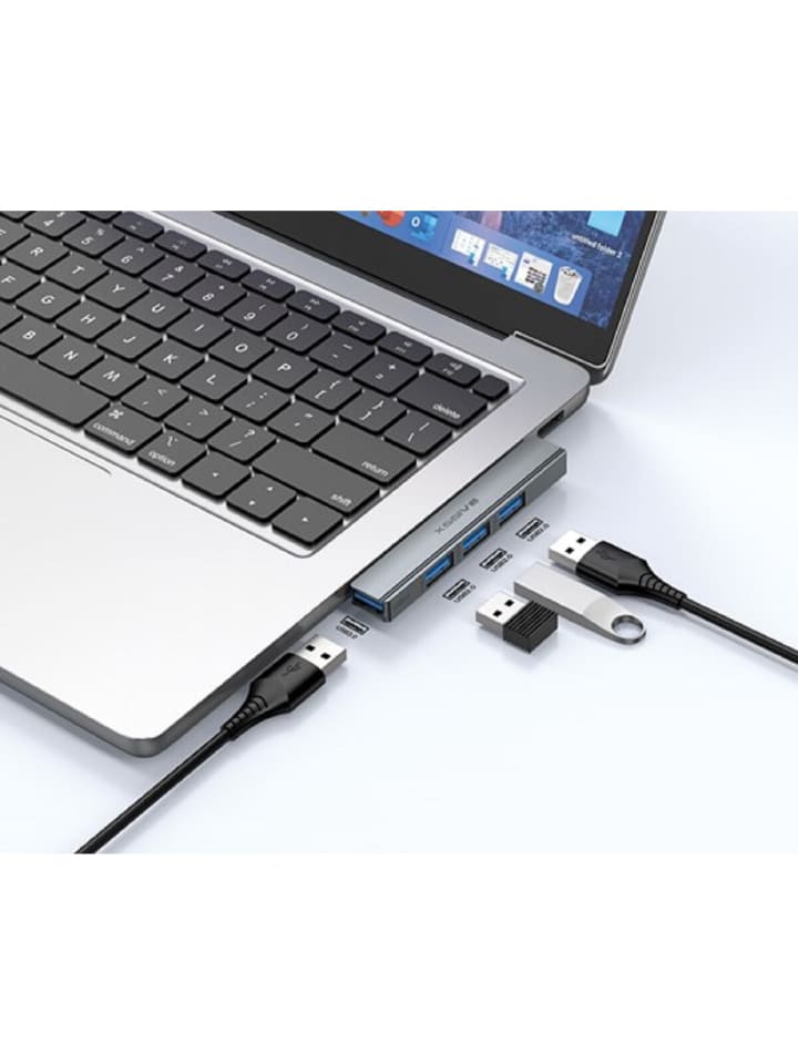 COFI 1453 Xssive 4in1 USB-Hub auf USB in Grau günstig kaufen onesize