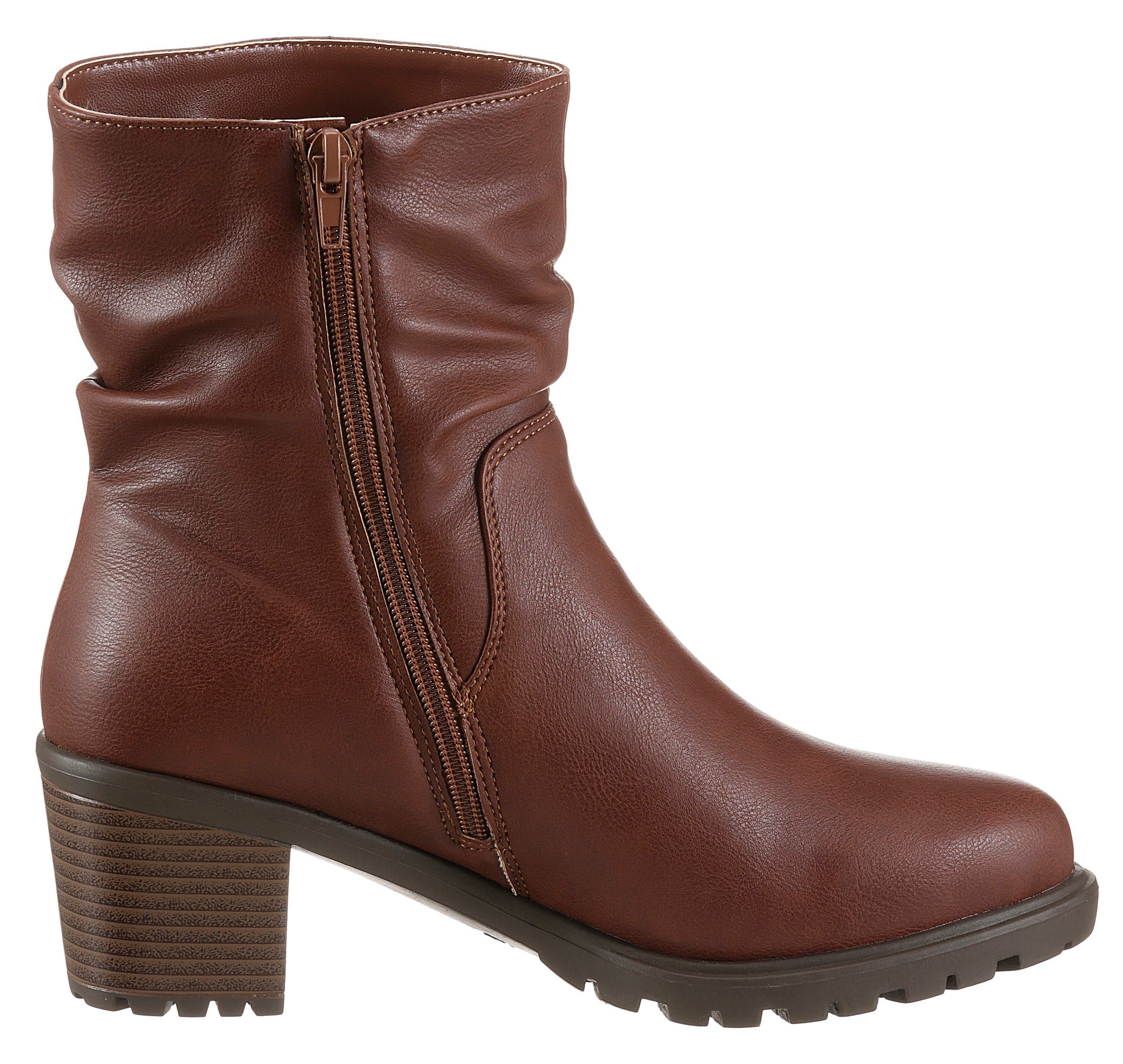 CITY WALK Stiefelette mit gerafftem Schaft