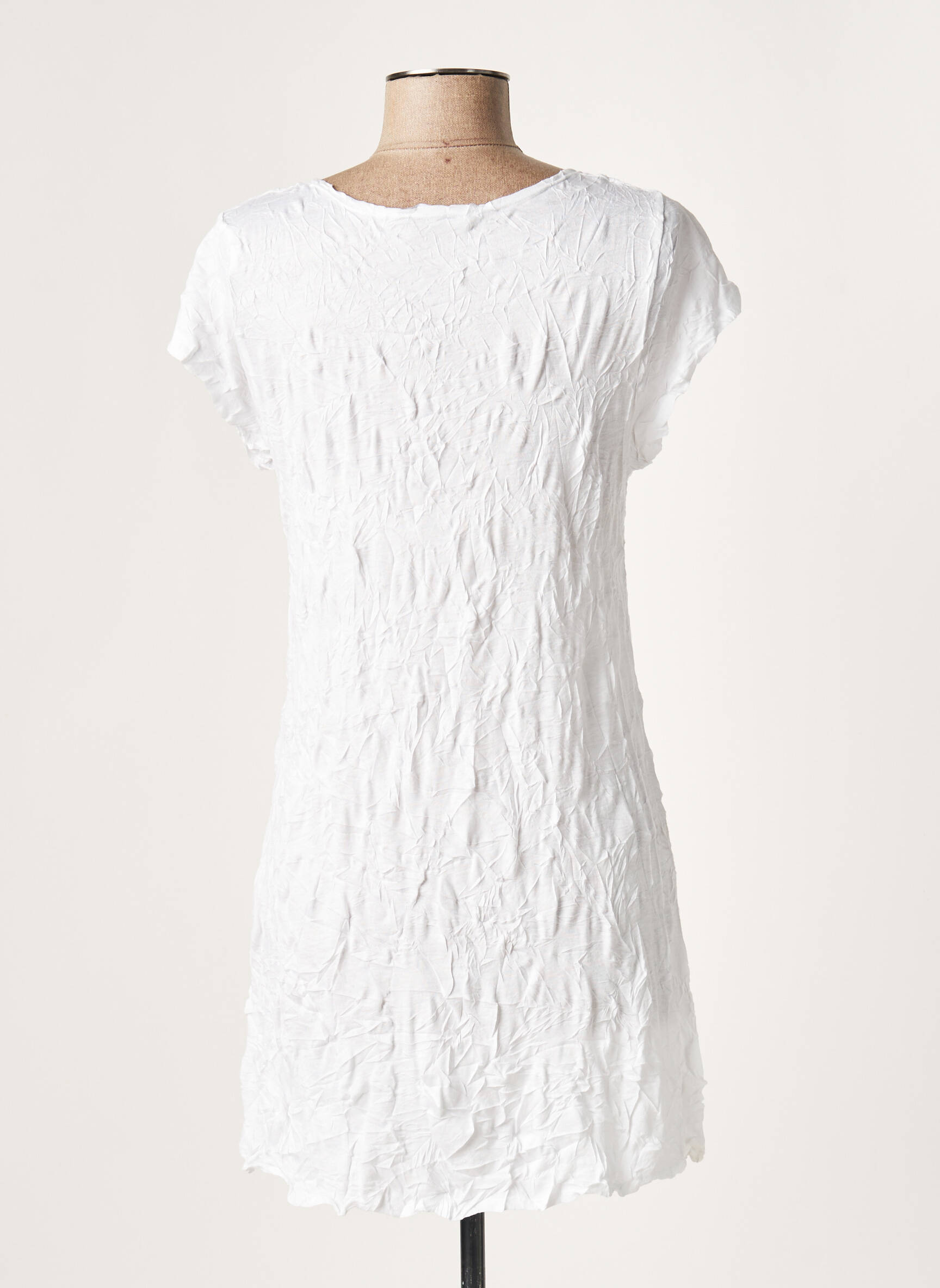 Lauren Vidal Tuniquemanchecourte Femme couleur blanc