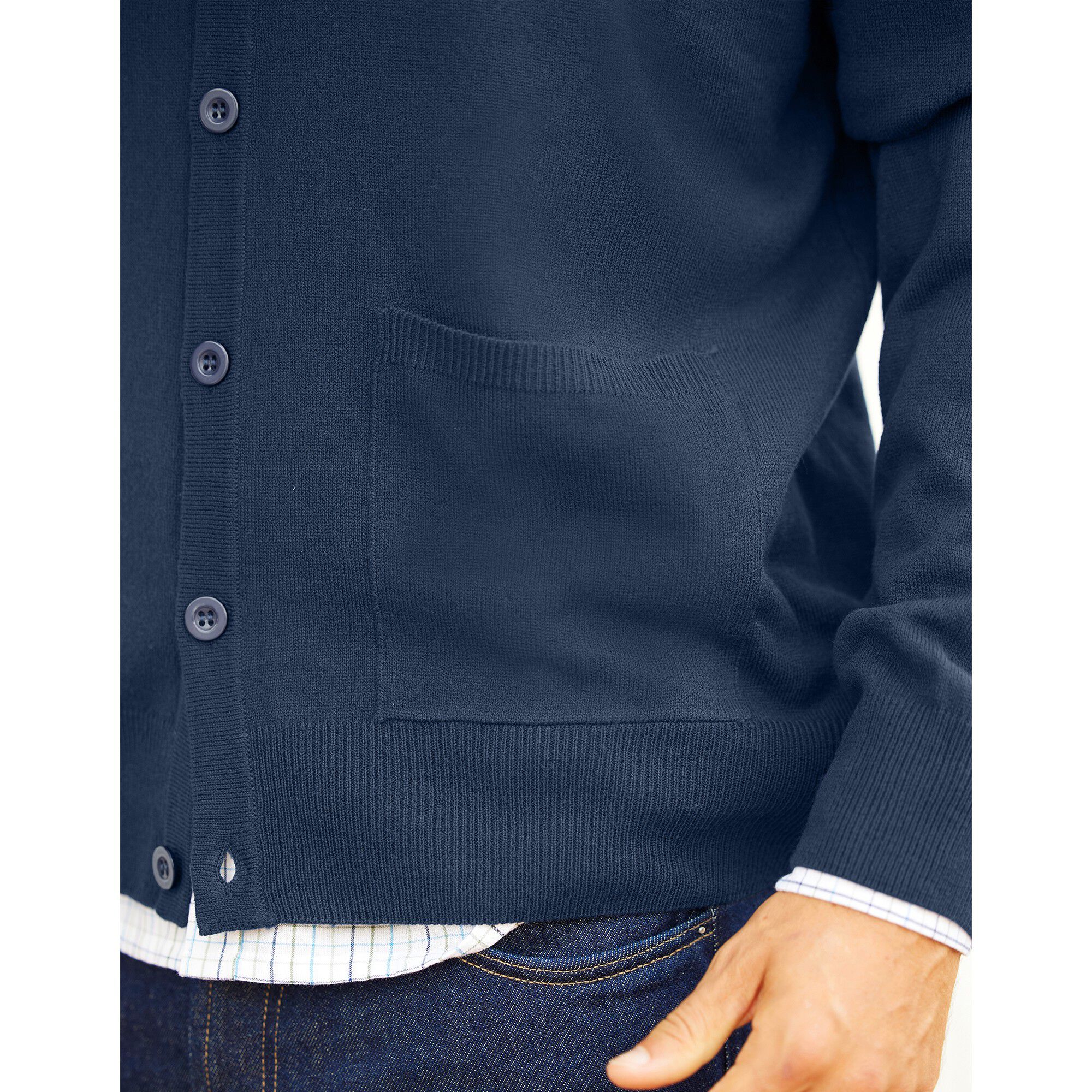 Gilet boutonné manches longues