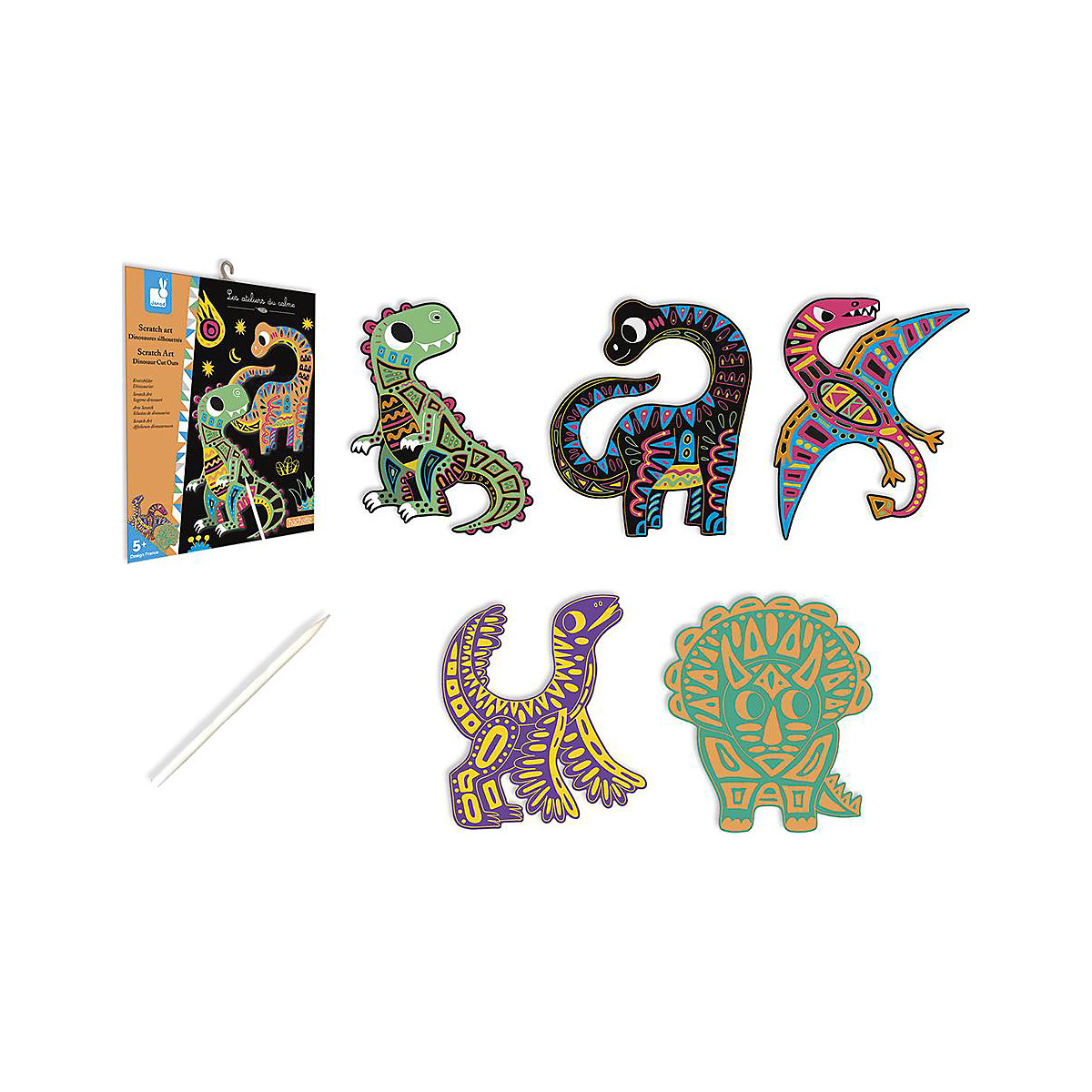 Kreativ-Set Kratzbilder Dinosaurier
