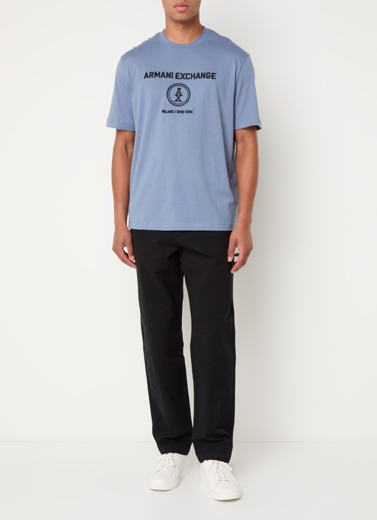 Tricou Armani Exchange cu logo brodat
